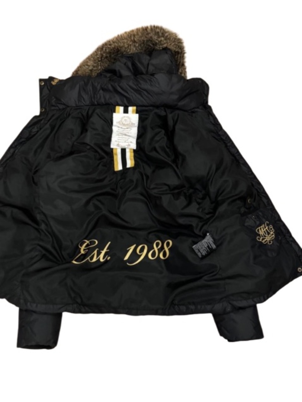 Mountain Horse Women's Puffer
Regal Jacket Small Black Faux Fur
Hood Equestrian - Picture 3 of 4